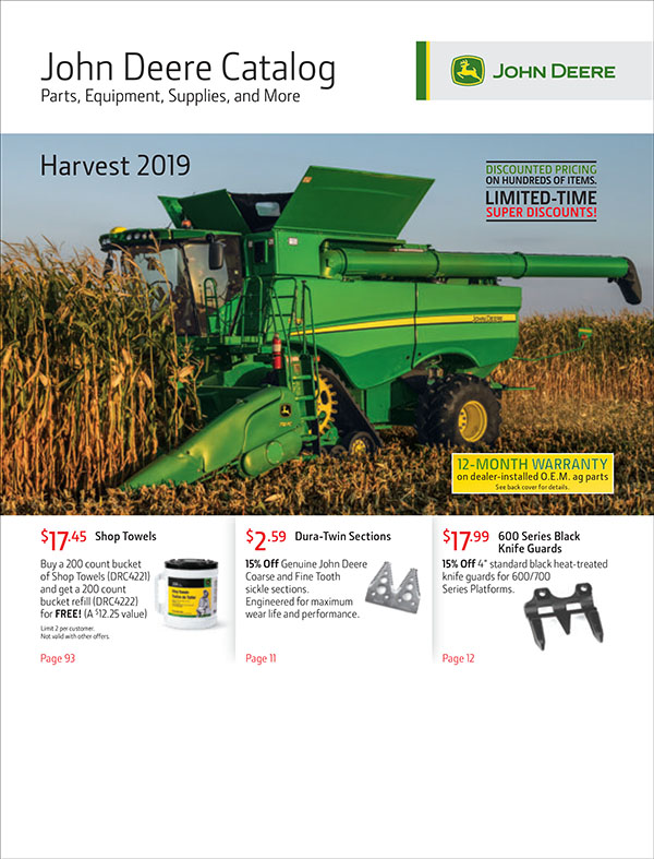 John Deere Parts Catalog Harvest 2019