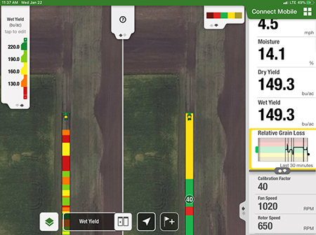 Changes to loss monitor's calibration factor