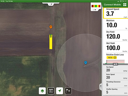 Radius of the distance setting is visible