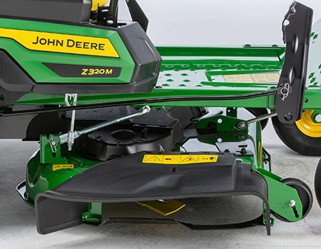 Side-discharge chute on Accel Deep 42A Mower Deck