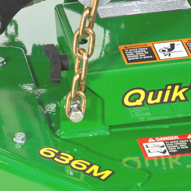 Easy-to-remove mower deck shields