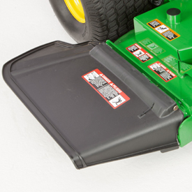 Flexible mower-discharge deflector