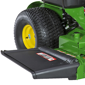 Flexible mower-discharge deflector