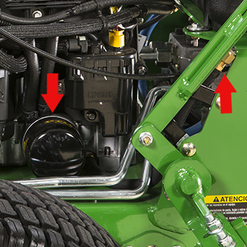 Oil filter and drain hose