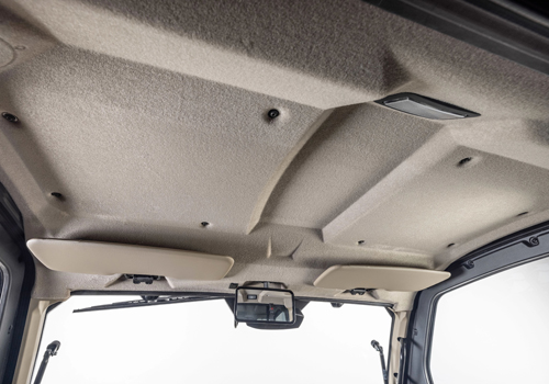 Headliner, sun visors, rearview mirror, and dome light