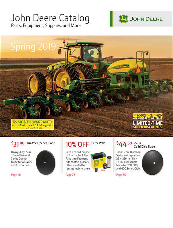 John Deere Parts Catalog Spring 2019