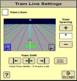 Tramline screen