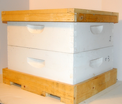 Picture of bee hive boxes in the Frame Vault